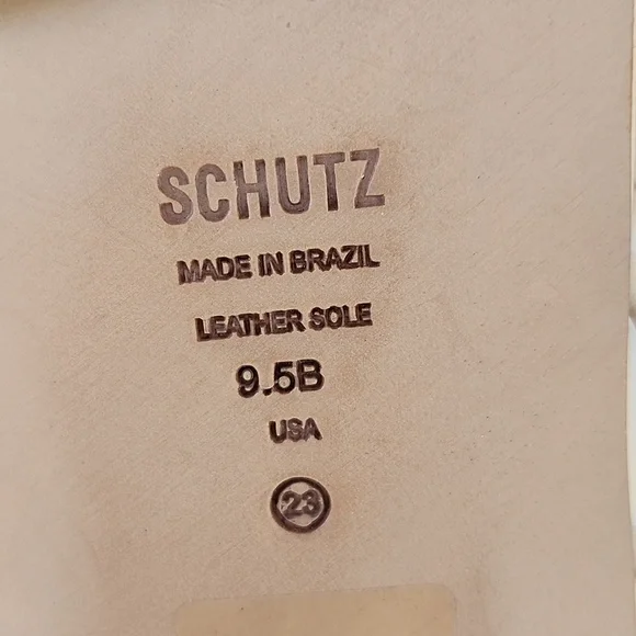 NIB SCHUTZ TINAH LEATHER SANDAL - Picture 10 of 14